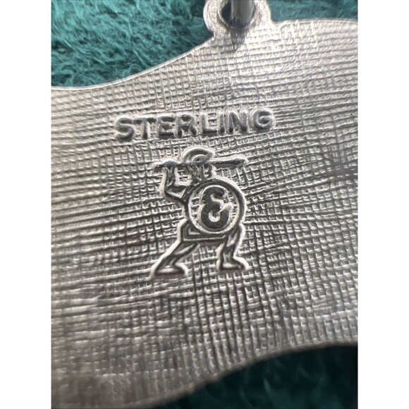 Elco Vintage Texas State Flag Enamel 925 Sterling Silver Charm Pendant Red Blue - Picture 5 of 7